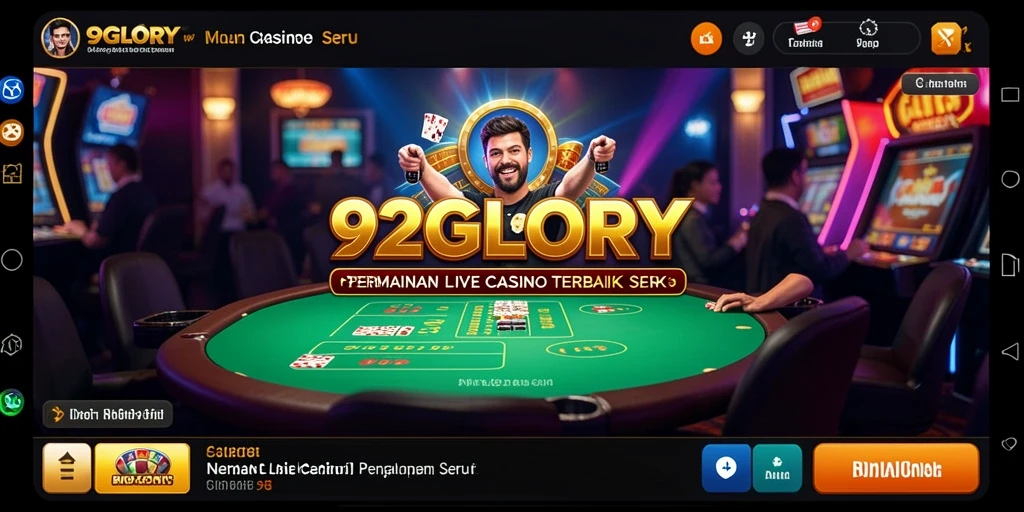 Tampilan menarik dari gameplay Live Casino 92GLORY yang mendebarkan.