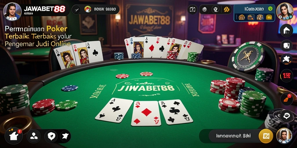 Tampilan gameplay menarik dari JAWABET88 saat bermain poker.