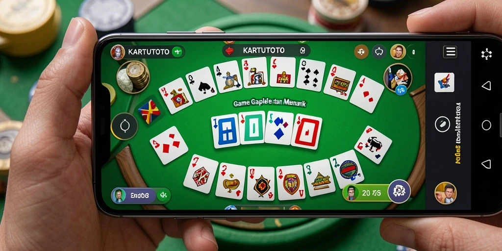 Screenshot KARTUTOTO menampilkan gameplay Gaple yang seru dan interaktif.