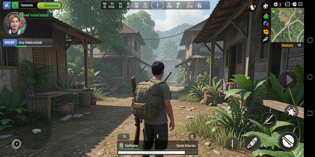 Tampilan gameplay <strong>KNO89</strong> yang menunjukkan interaksi karakter dalam simulasi kehidupan.