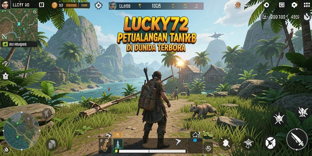 Tangkapan layar utama LUCKY72 menunjukkan pengalaman menjelajahi dunia terbuka yang luas.