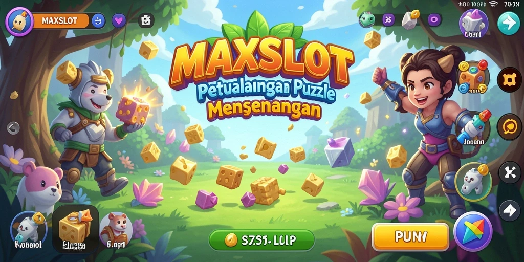 Screenshot MAXSLOT menampilkan gameplay teka-teki yang seru dan menantang.