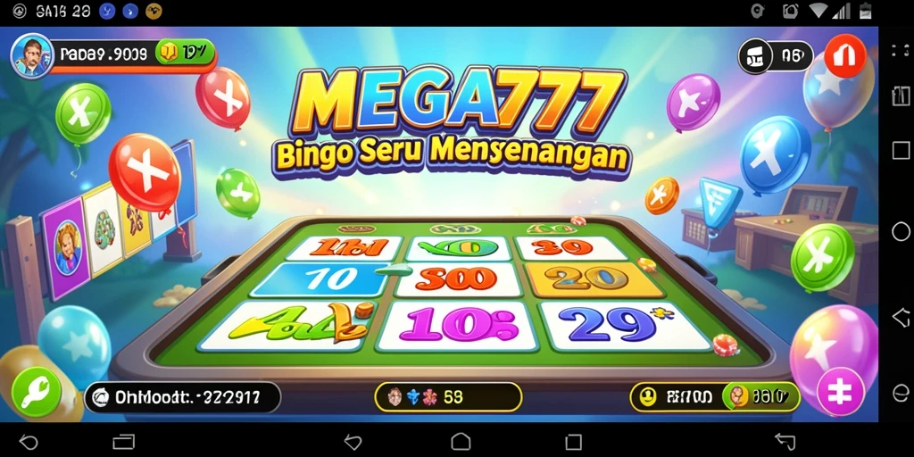 Gameplay seru Bingo di MEGA777 dengan pemain aktif.