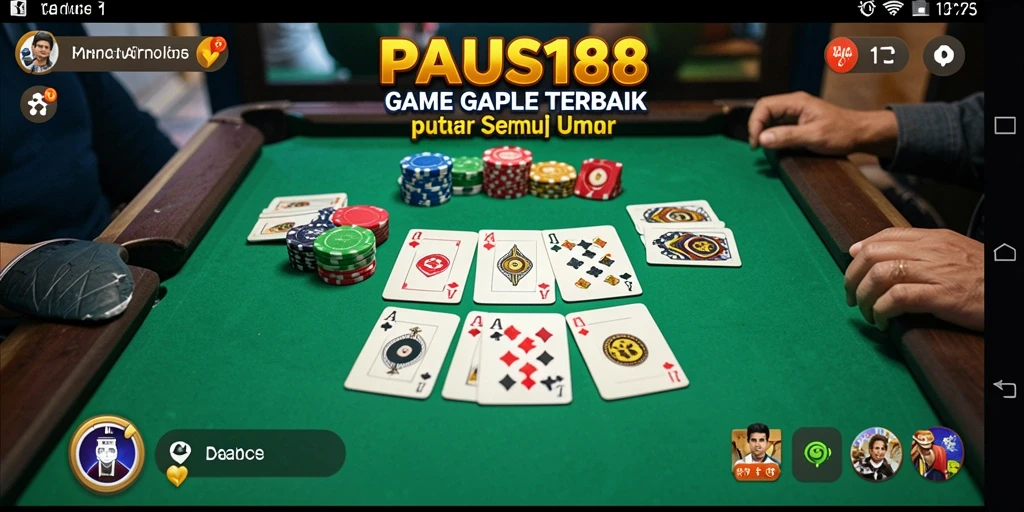 Tampilan screenshot gameplay seru di PAUS188, rasakan keseruan Gaple.