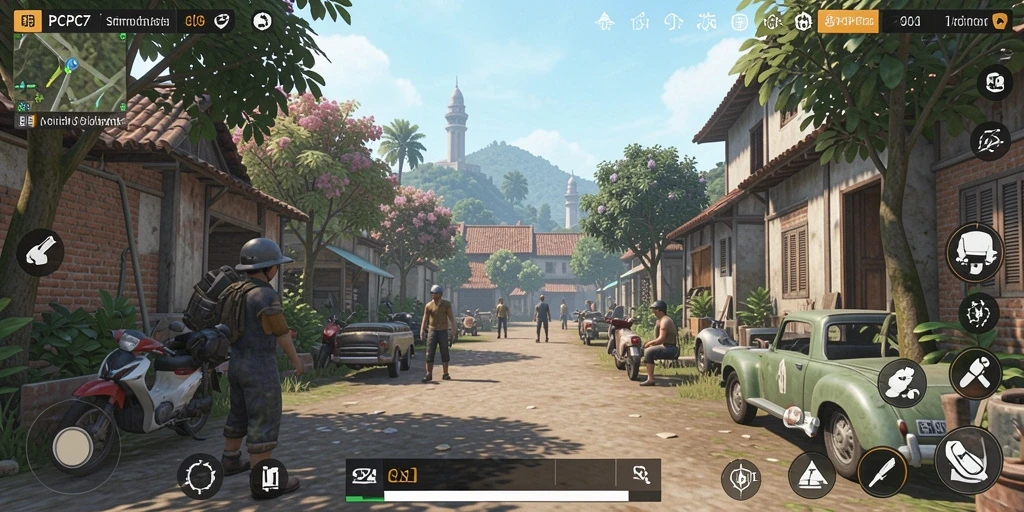 Tangkapan layar menunjukkan gameplay nyata dan interaksi dalam PCPC7.