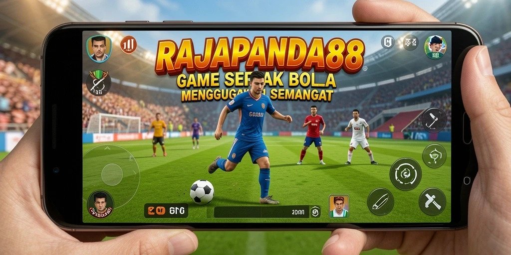 Tampilan menakjubkan dari pertandingan sepak bola yang mendebarkan.