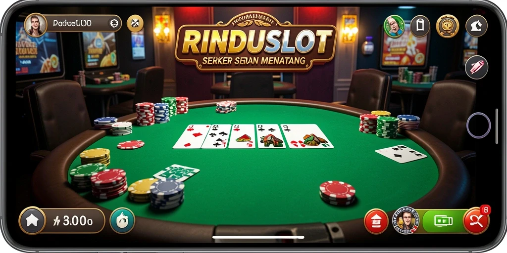 Gameplay seru dan menantang dari aplikasi poker RINDUSLOT.