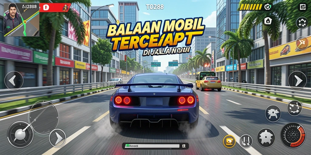 Tampilan mendebarkan dari gameplay balap di TO288.