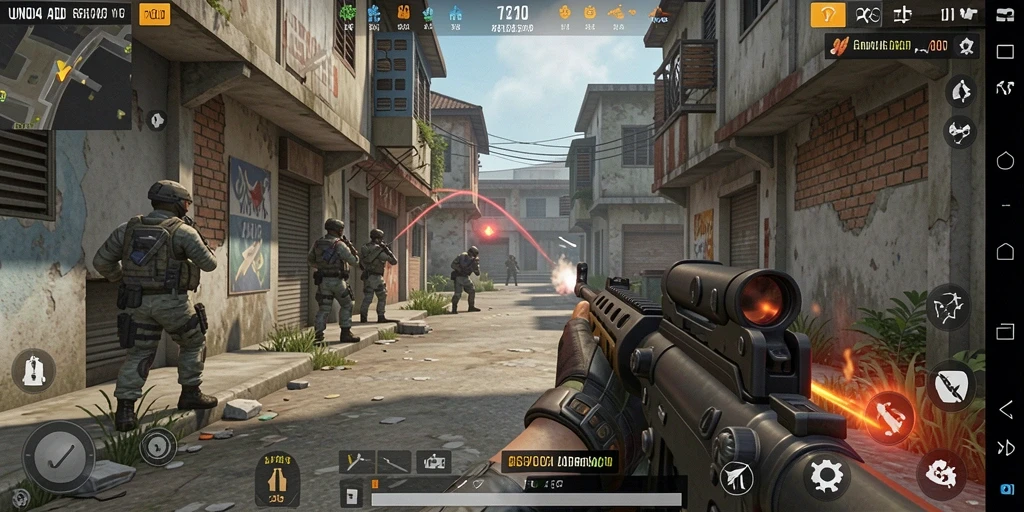 Screenshot menampilkan aksi seru dalam permainan FPS.