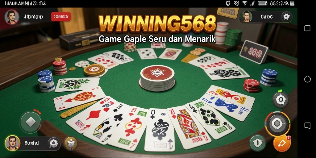 Tampilan gameplay Gaple di WINNING568 yang seru dan interaktif.