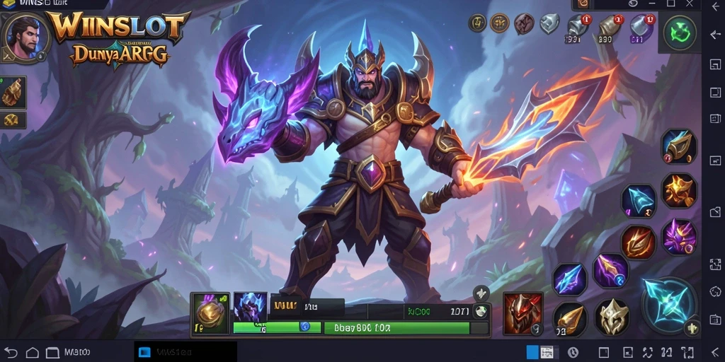 Screenshot WINSLOT menampilkan pertarungan seru dalam petualangan ARPG.